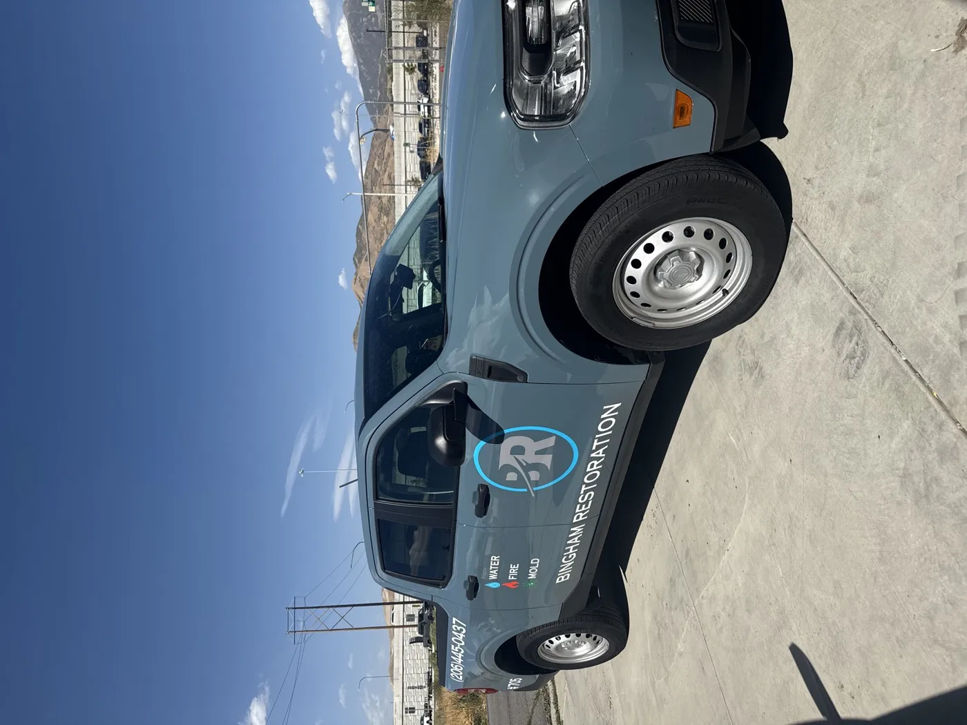 Bingham Restoration truck wrap installed by Summit Wraps in Utah