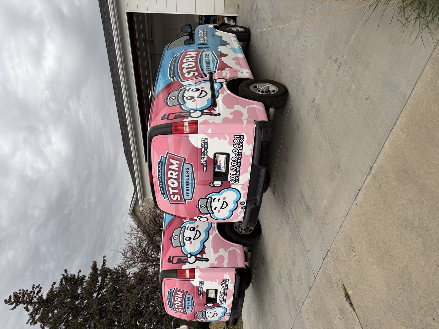 Fleet van wraps for Utah sprinkler company — Summit Wraps